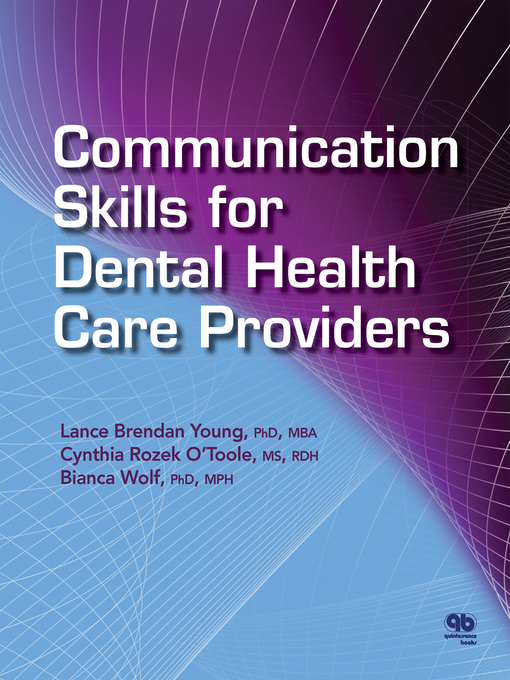 Title details for Communication Skills for Dental Health Care Providers by Lance Brendan Young - Wait list